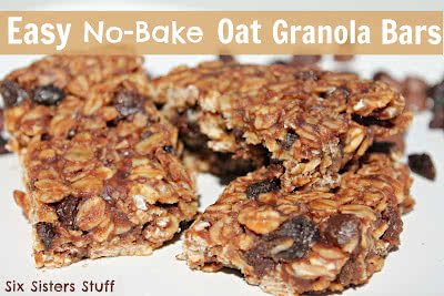 Easy No Bake Oat Granola Bars