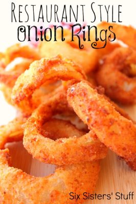 homemade onion rings that are crispy