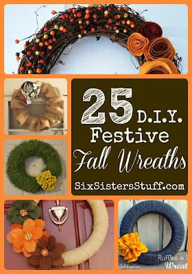 25 DIY Festive Fall Wreath Tutorials