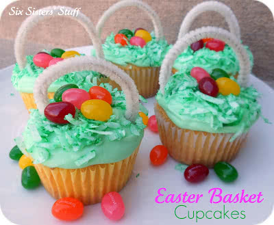 Easter Egg Basket Cupcakes