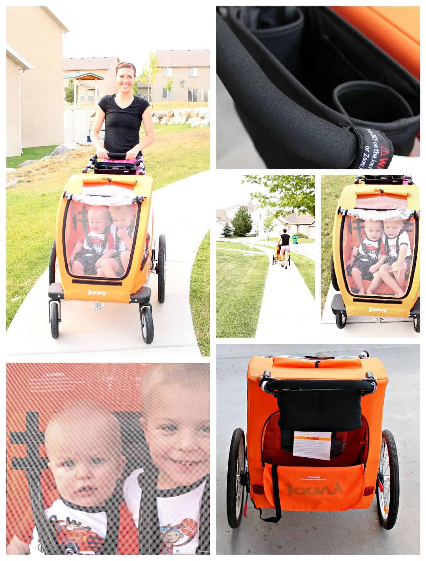 joovy double stroller orange