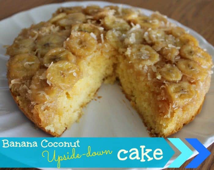 Banana Coconut Upside-Down Cake