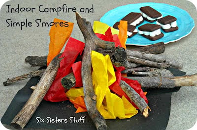 Simple S’mores Recipe with an Indoor Campout (fire included)