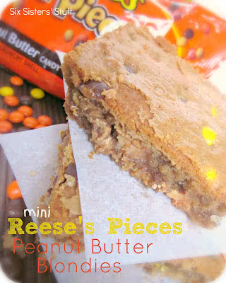 Mini Reese’s Pieces Peanut Butter Blondies Recipe