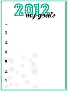 2012 New Year’s Goals Printable