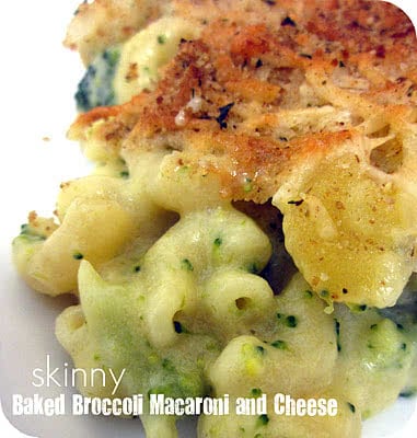 Skinny Baked Broccoli Macaroni and Cheese Recipe