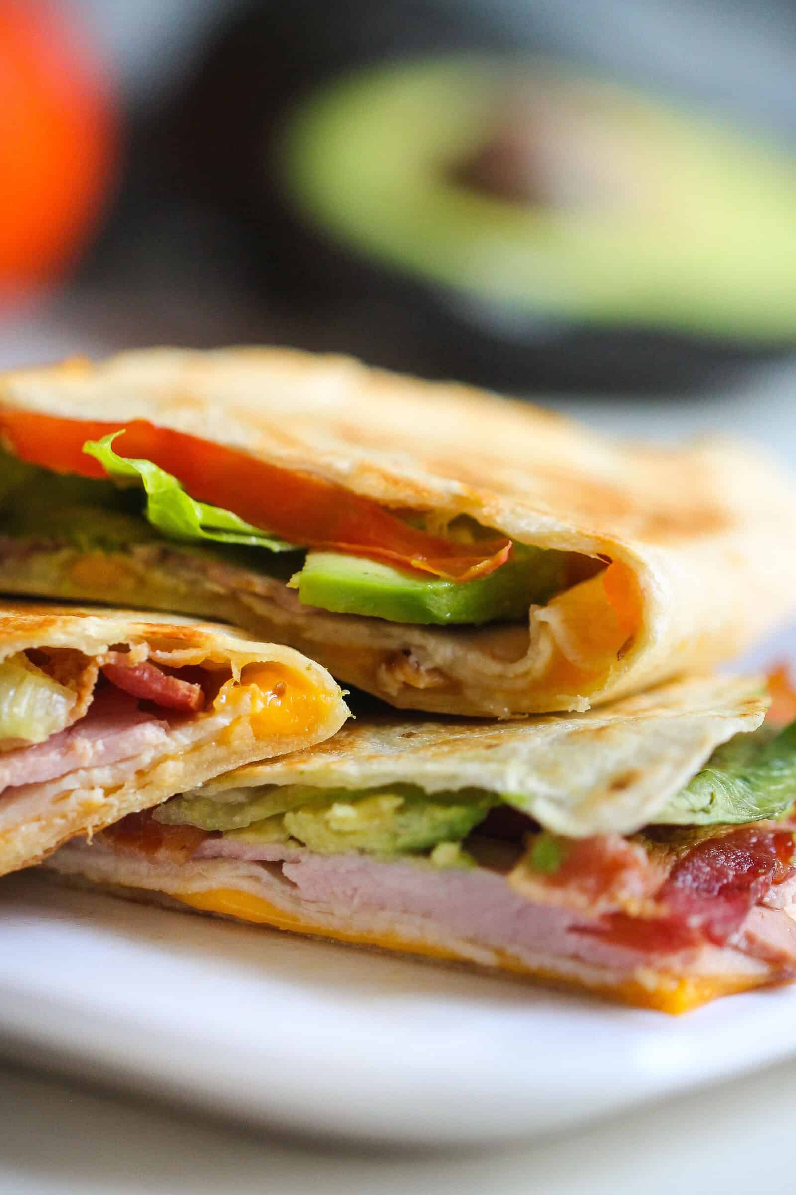 Chicken Club Quesadillas