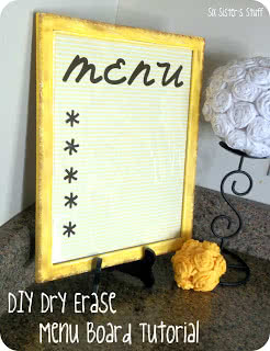 DIY Dry Erase Menu Board Tutorial