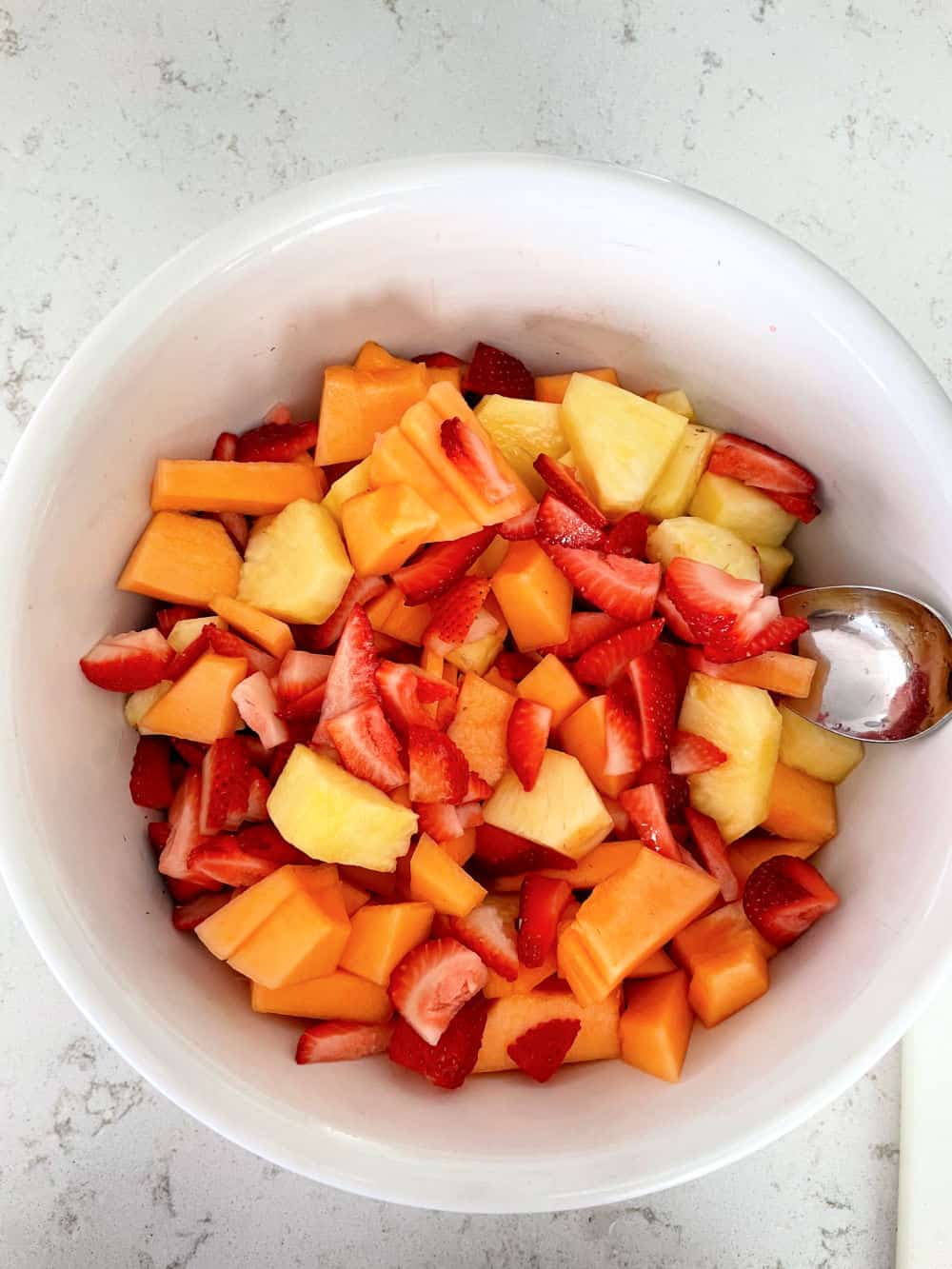 Citrus Fruit Salad in a  white bowl