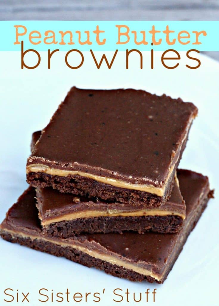 layered peanut butter brownies