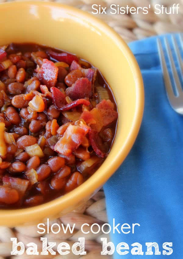 Slow Cooker Baked Beans Recipe {with Bacon}