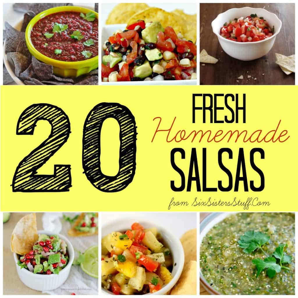 20 fresh homemade salsas
