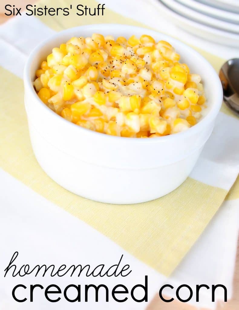 Homemade Creamed Corn Recipe | Six Sisters' Stuff