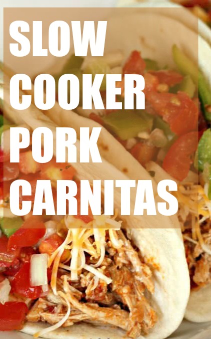 pork carnitas tacos made in slow cooker