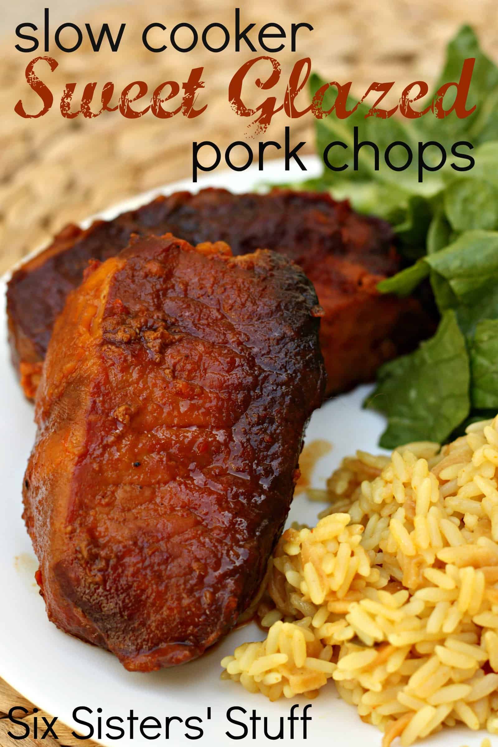 Crock pot on sale pork chops bbq