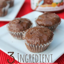 3 Ingredient Mini Nutella Cupcakes