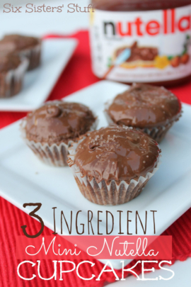 3 Ingredient Mini Nutella Cupcakes