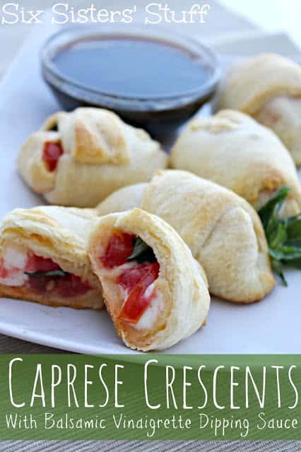 Caprese Crescents with Balsamic Vinaigrette Dressing