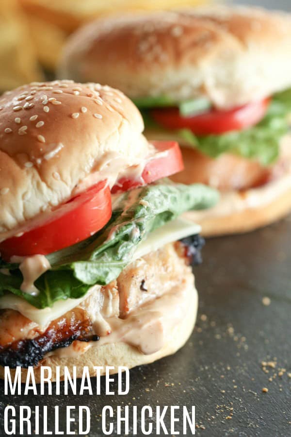 Marinated Grilled Chicken Sandwich