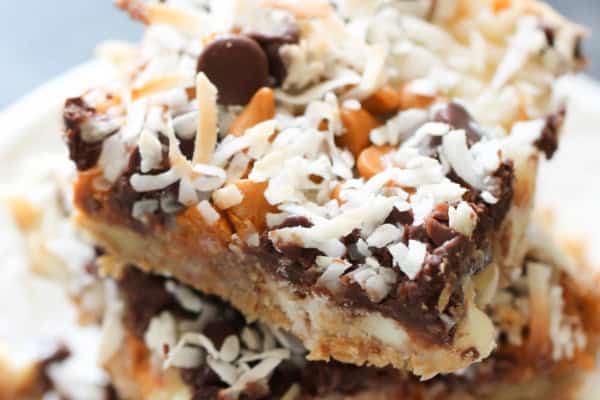seven layer magic cookie bars with coconut