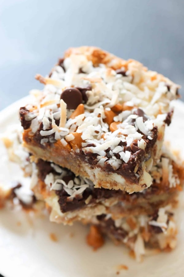 seven layer magic cookie bars with coconut