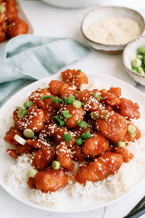 sticky sesame chicken