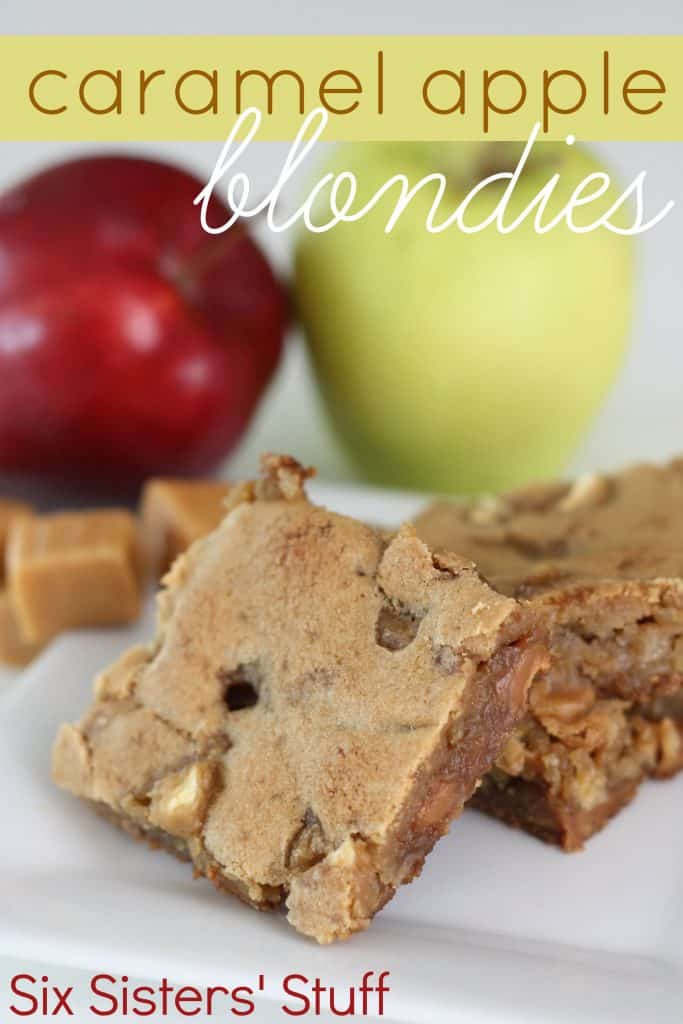 Caramel Apple Blondies Recipe Six Sisters' Stuff