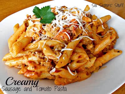 creamy sausage and tomato pasta recipe