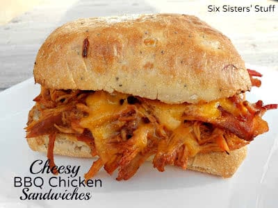 Slow Cooker Cheesy BBQ Chicken Bacon Sandwiches Recipe