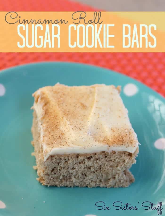 Cinnamon Roll Sugar Cookie Bars