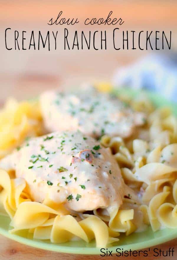 Slow Cooker Creamy Ranch Chicken Recipe | Six Sisters' Stuff