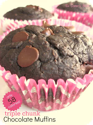 Low Calorie Triple Chocolate Chunk Muffins Recipe