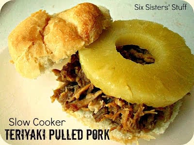 Slow Cooker Teriyaki Pulled Pork Sandwiches