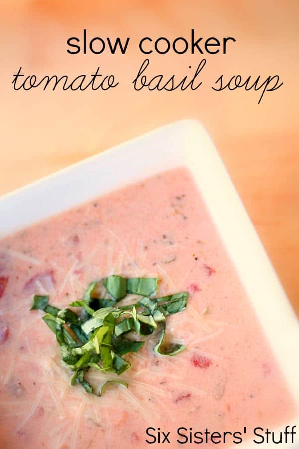 Slow Cooker Tomato Basil Soup