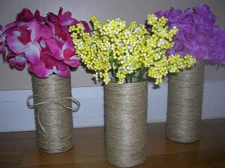 D.I.Y. Twine Vases