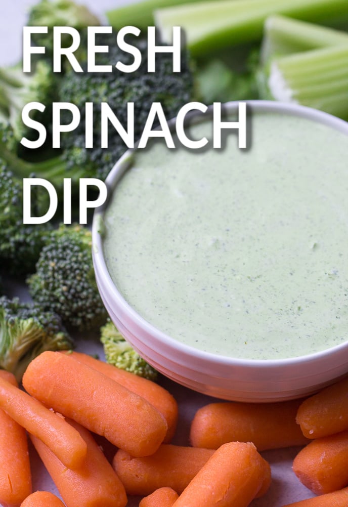 Fresh Spinach Dip with Veggies