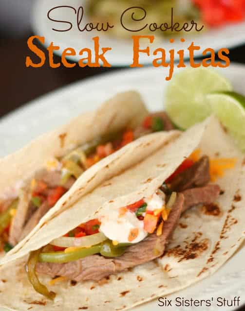 Slow Cooker Chili's Steak Fajitas Recipe Six Sisters' Stuff