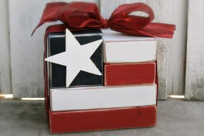 4th of July Flag Blocks