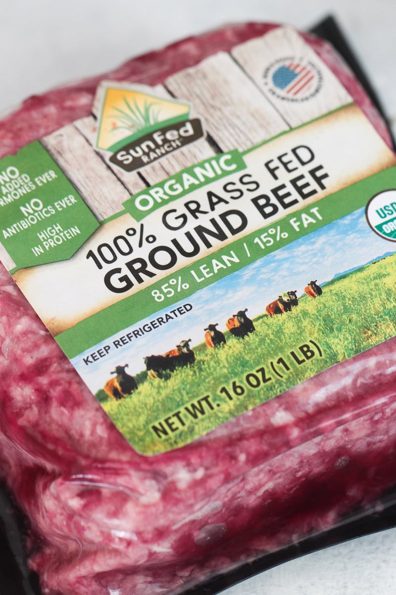 1 pound of grass fed ground beef