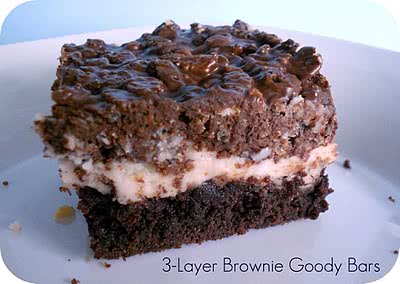 3-Layer Brownie Goody Bars