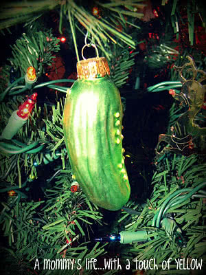 12 Days of Christmas Traditions: German Pickle with A Mommy’s Life