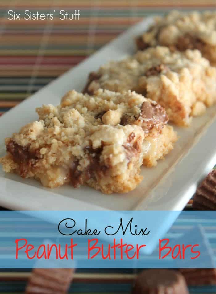 Cake Mix Peanut Butter Bars Six Sisters Stuff
