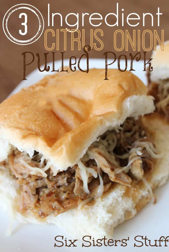 3 ingredient citrus onion pulled pork