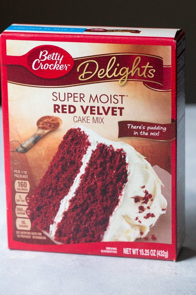 Box of Red Velvet Cake Mix