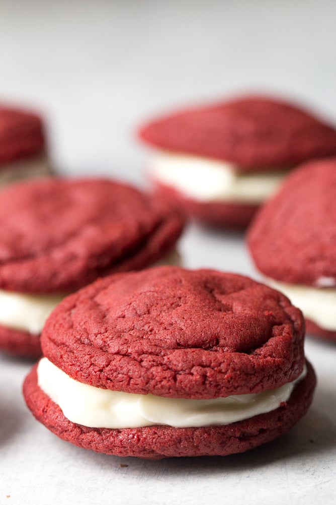 Red Velvet Oreo Cookies with Cream Cheese Frosting Recipe