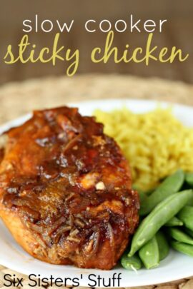 slow cooker sticky chicken