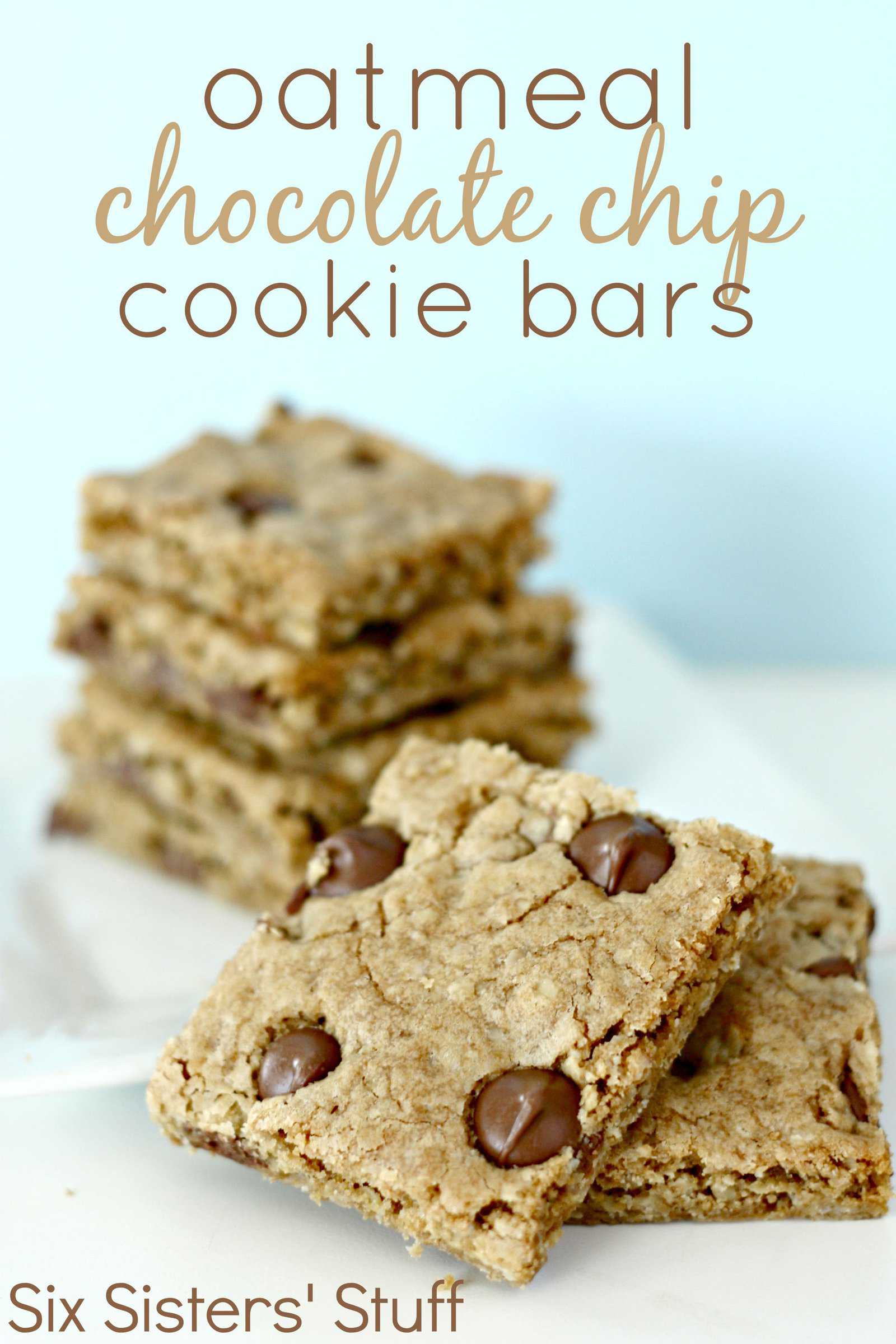 Oatmeal Chocolate Chip Cookie Bars Recipe