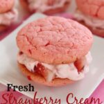 Fresh Strawberry Cream Filled Cookies