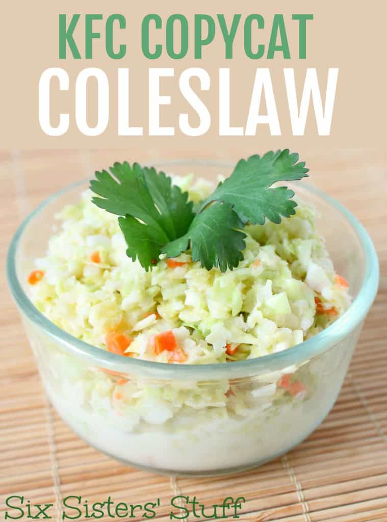 Coleslaw Recipe {Best KFC Copycat!} Six Sisters' Stuff
