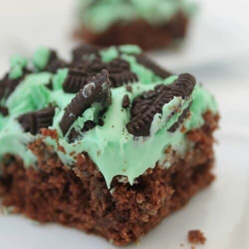 mint oreo cookie brownies